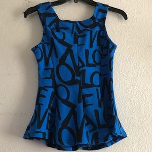 Blue love top